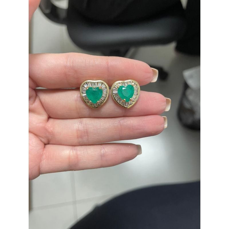 BRINCO CORACAO PEDRA BAGUETE E FUSION