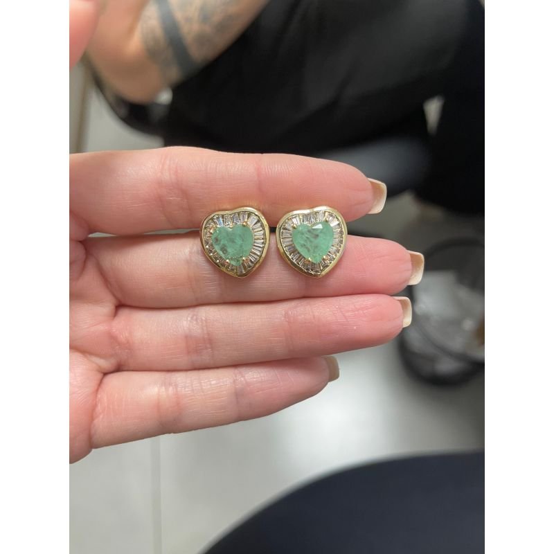 BRINCO CORACAO PEDRA BAGUETE E FUSION