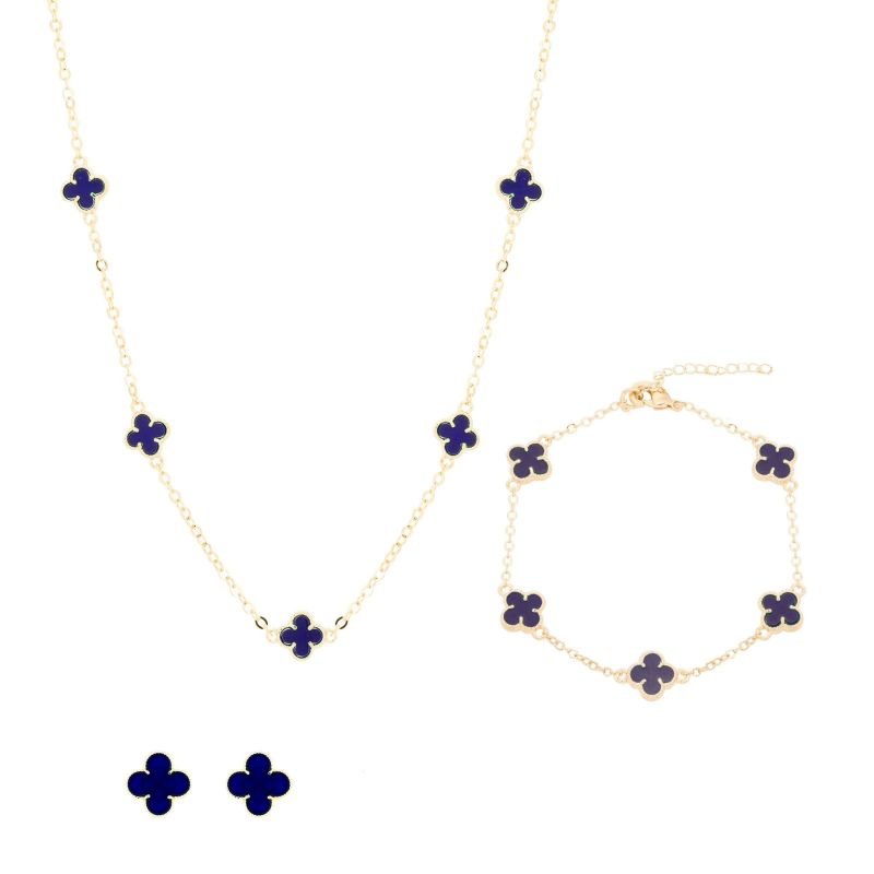 CONJUNTO TREVO AZUL REAL MINI