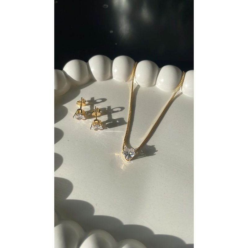 CONJUNTO ZIRCONIA CORACAO