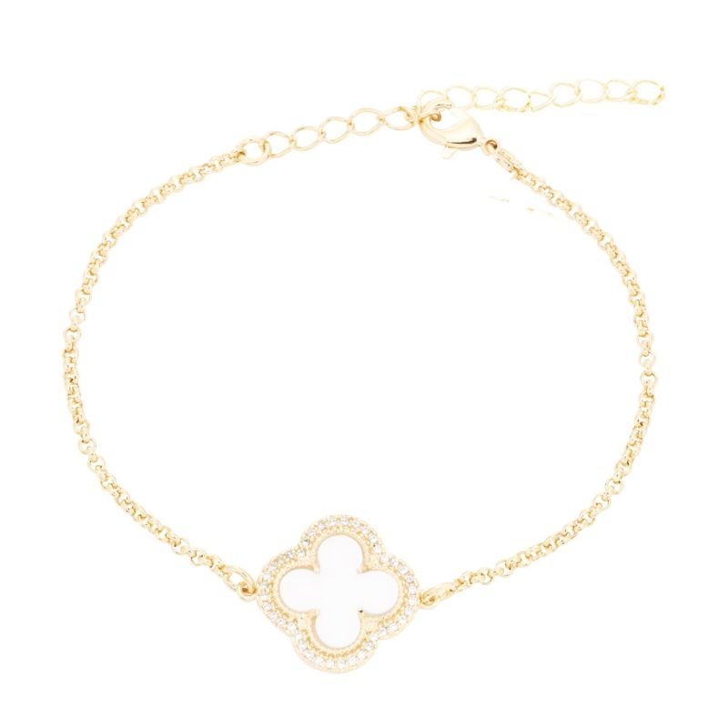 PULSEIRA TREVO COM CRAVEJADO